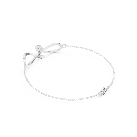 Round Diamond Infinity Bracelet