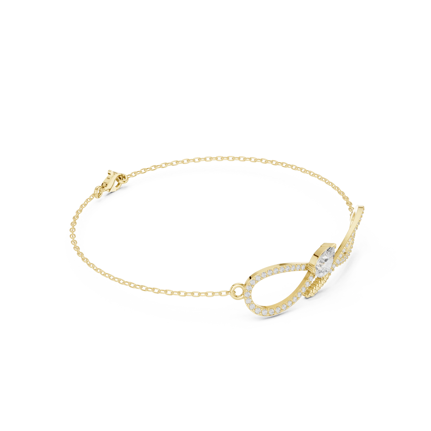 Round Diamond Infinity Bracelet