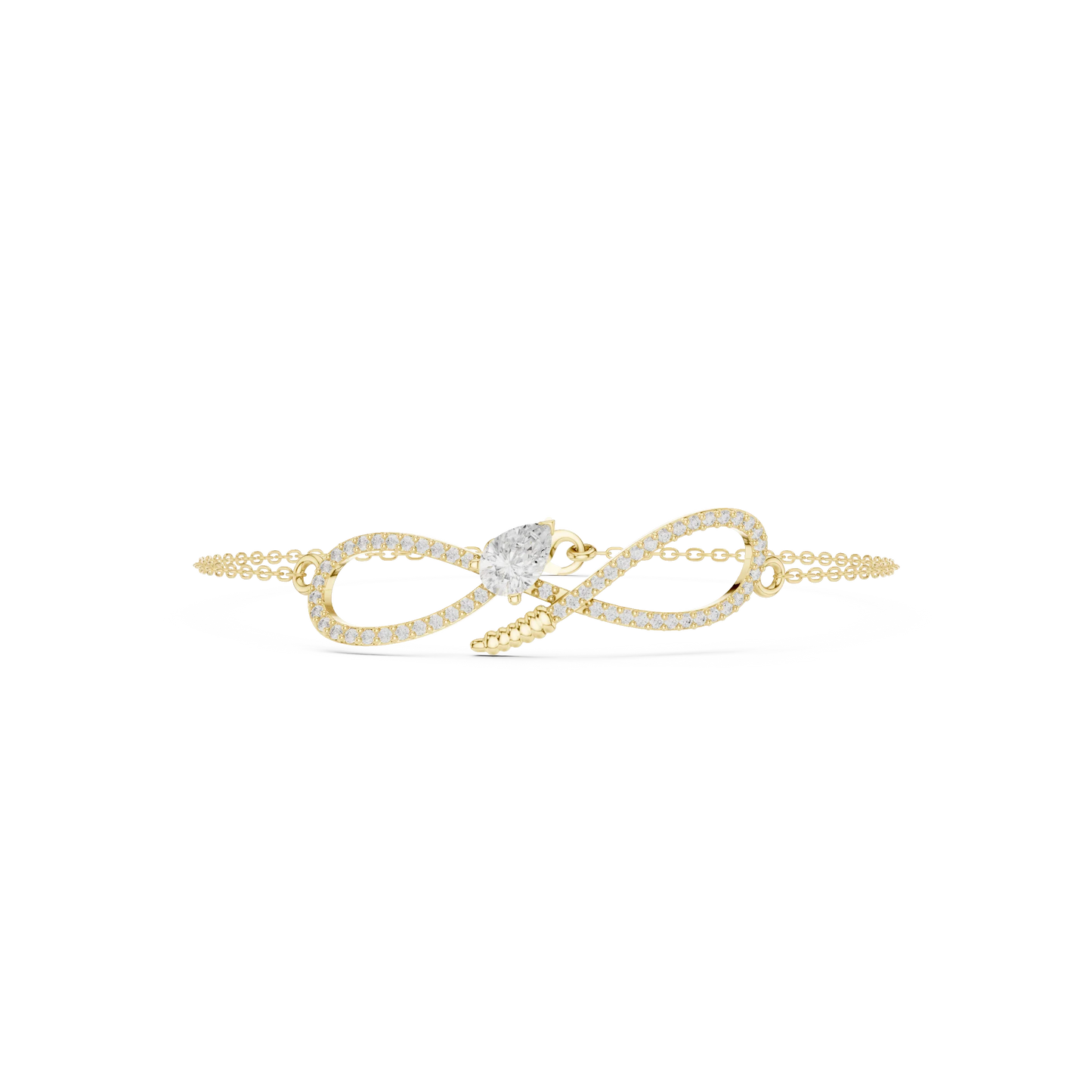 Round Diamond Infinity Bracelet