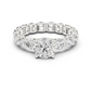 Round Diamond Ring with Shared Prong Eternity Band