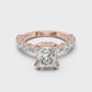 Princess Cut Hidden Halo Ring