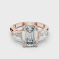 Emerald Cut Three Stone Ring
