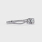 Round Diamond Engagement Ring with Marquise Side Stones