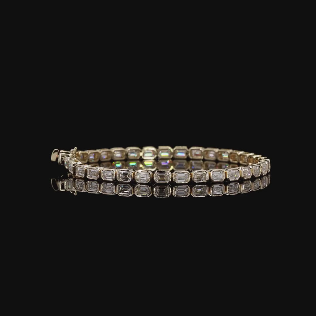 Yellow Gold Emerald Diamond Bracelet