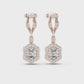 Oval Halo Diamond Dangle Earrings