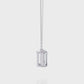 Emerald Cut Solitaire Necklace | Minimalist Bezel Set Pendant