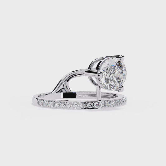 Open Wrap Diamond Ring | Modern Solitaire Engagement Style