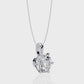 Petal Solitaire Diamond Necklace | 6-Prong Round Pendant