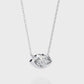 Modern Evil Eye Necklace | Bezel Set Marquise Diamond Pendant