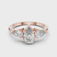 Pear Cut Three Stone Ring