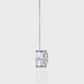 Minimalist Cushion Cut Necklace | Floating Solitaire Pendant