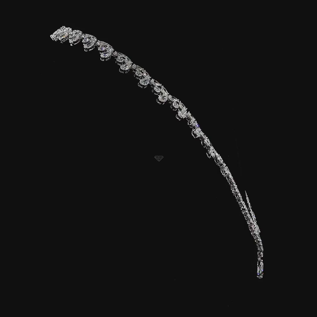 White Gold Pear Diamond Necklace