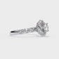 Intricate Halo Diamond Engagement Ring