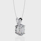 Oval Diamond Solitaire Pendant with 4-Prong Setting