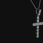 White Gold Round Diamond Pendant