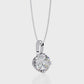 Basket Set Solitaire Necklace | Classic Round Diamond Pendant