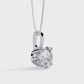 Floating Solitaire Diamond Necklace | Modern Round Pendant