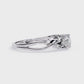 Infinity Engagement Ring with Marquise Side Stones | Romantic Twisted Band