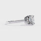 Floral Oval Halo Diamond Engagement Ring