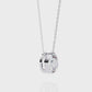 Bezel Set Solitaire Necklace | Floating Round Diamond Pendant