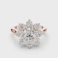 Round Diamond Flower Cluster Ring
