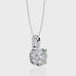 Floating Solitaire Diamond Necklace | Modern Round Pendant