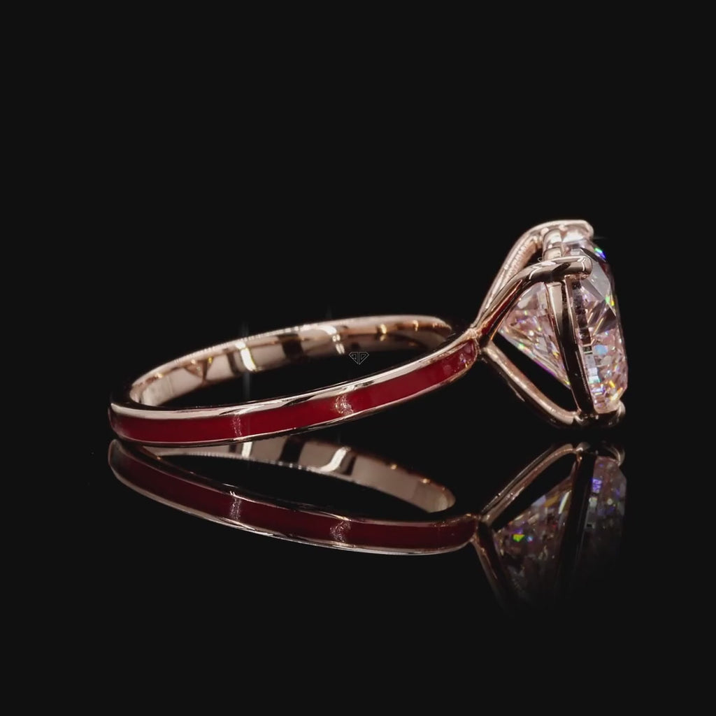 Rose Gold Heart Diamond Ring