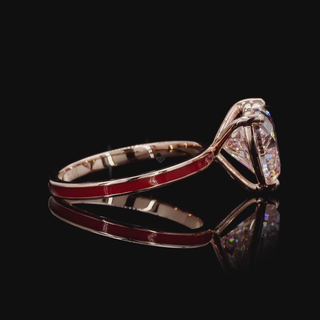 Rose Gold Heart Diamond Ring