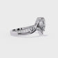 Pear Diamond Tiara Ring | Modern Chevron Engagement Ring