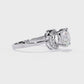 Swirl Split Shank Engagement Ring | Modern Solitaire Design