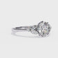 Oval Engagement Ring with Marquise Side Stones