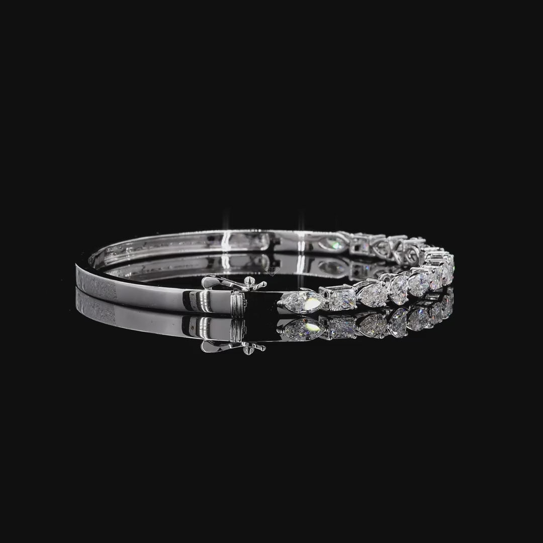 White Gold Multi-Shape Diamond Bracelet