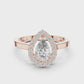 Pear Shaped Floating Halo Ring