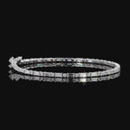 White Gold Baguette & Round Diamond Bracelet