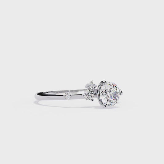 Diamond Constellation Engagement Ring | Unique Asymmetrical Design